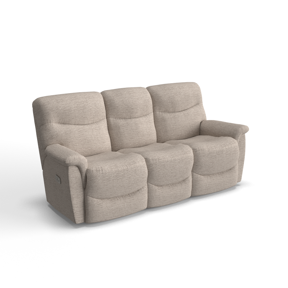James Power Reclining Sofa w/ Headrest & Lumbar